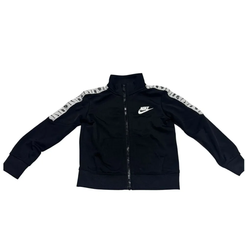 Nike Black Full Zip Athletic Track Jacket